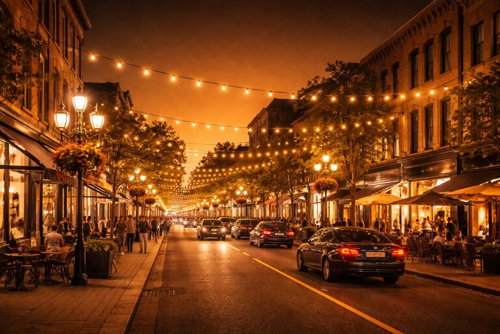 Artificial light from streets reduces star visibility